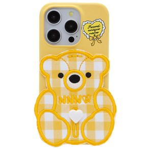 SUN CASE PATCH CHECK BEAR 휴대폰 케이스