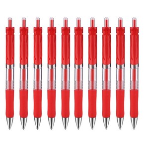 피어니스트 필기감 좋은 볼펜, 레드, 10개