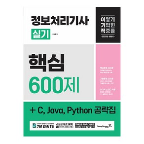 2025 이기적 정보처리기사 실기 핵심 600제 + C Java Python 공략집, 영진닷컴