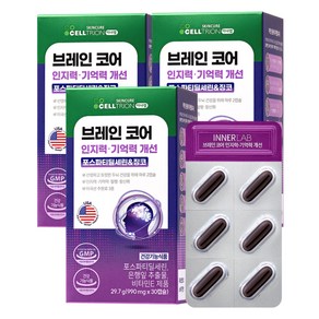 셀트리온 이너랩 브레인 코어 포스파티딜세린&징코 29.7g, 3개, 30정