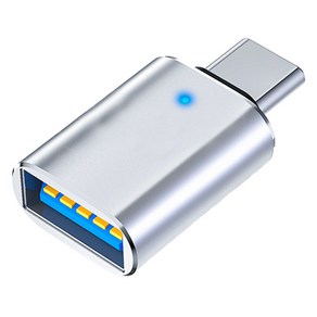 헨센 USB to C타입 변환 잭 변환젠더, 실버, 1개