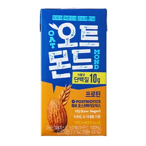 롯데칠성음료 오트몬드 프로틴, 190ml, 24개