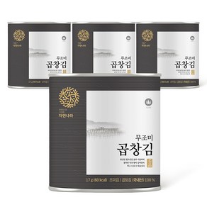 자연나라 무조미 곱창 캔김, 17g, 4개