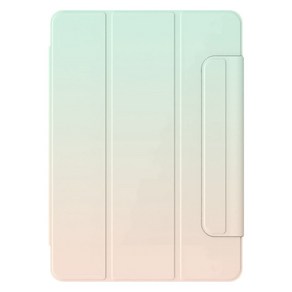 태블리스 마그네틱 분리형 듀얼 커버 태블릿pc 케이스 ID-90, 그린핑크, 1개