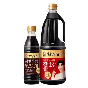 청정원 햇살담은 두번 달여 더 진한 진강장 골드 1.7L + 씨간장 골드 500ml 세트