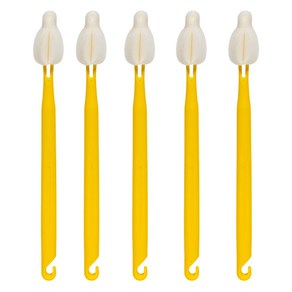 엠피엘 롱 버블 젖병솔 25cm, 옐로우, 5개