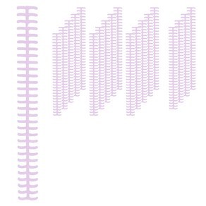 마다꾸미 라운드형 제본링 컬러 루즈링 20 중형, 퍼플, 20개, 12mm