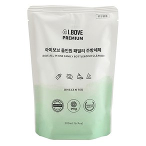 아이보브 올인원 패밀리 젖병 식기세제 리필, 1개, 500ml