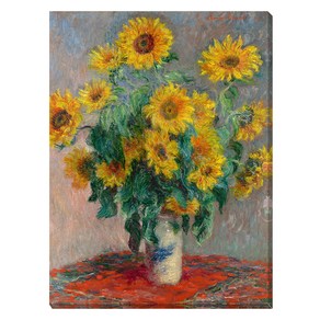 아트마트 클로드 모네 Bouquet of Sunflowes 1881 캔버스액자, 27 x 35 cm