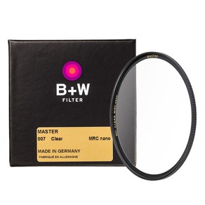 슈나이더 B+W 007 Clea MRC MASTER 62mm 카메라 렌즈 필터, 1개