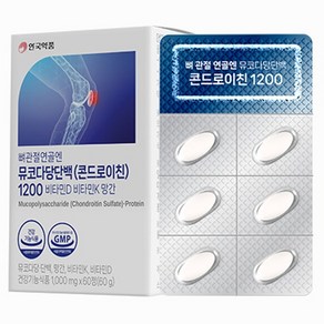 안국약품 뼈 관절 연골엔 뮤코다당단백 콘드로이친 1200 60g, 1개, 60정