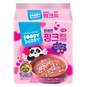 푸디버디 핑크 퐁당 라면 80g