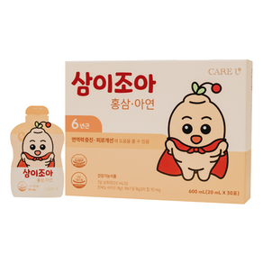 케어유 아동용 삼이조아 홍삼음료 30p, 1개, 600ml