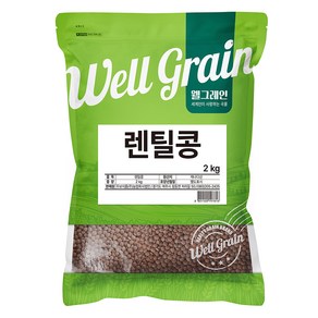 웰그레인 렌틸콩, 2kg, 1개