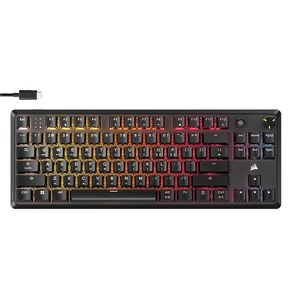 커세어 K70 RGB CORE TKL 텐키리스 게이밍 기계식 키보드, 블랙, 적축