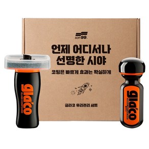 글라코 소프트99 유막제거제 100ml G47 + 글라코 장기지속형 유리발수 코팅제 70ml G19 세트, 1세트