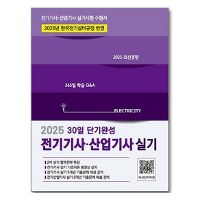 2025 전기기사·산업기사 실기 30일 단기완성, 듀오북스, 대산전기수험연구회