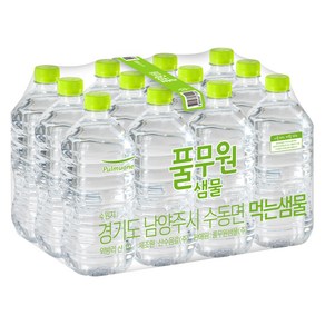 풀무원샘물 생수 무라벨, 1L, 12개