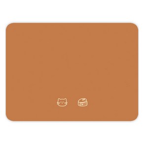 캣츠드림 고양이 강아지 미끄럼방지 규조프레 식사매트 40 x 50 cm, 캣츠브라운스퀘어, 1개