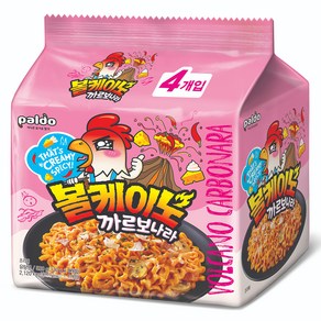 팔도 볼케이노 까르보나라 볶음면 130g, 4개