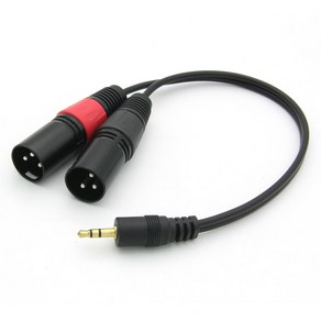 컴스 캐논 XLR M x2 to 3.5mm 변환 Y 케이블BT219, 1개, BT219-3.5스테레오-캐논숫2선