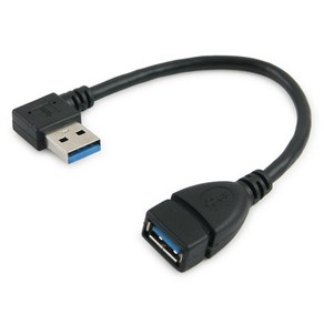 컴스 USB 3.0 AA 측면 꺾임 젠더 A F 연장 케이블 NA768, 상세내용표시, 1개