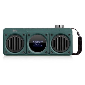 브리츠 FM라디오 휴대용 블루투스 V5.3 스피커 BZ-LV2200, 메탈그린