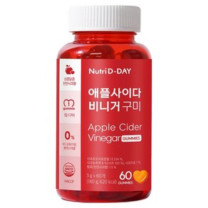 뉴트리디데이 애플사이다비니거 젤리 60개입, 180g, 1개