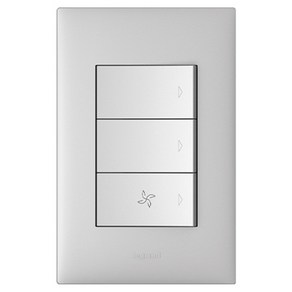 르그랑 아펠라실버 Simple 3구 하단 FAN 스위치, 1개