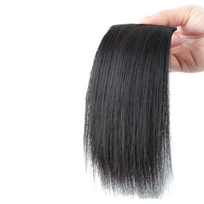 벨르슈브 머릿결 좋은 정수리 가발 옆머리 양쪽 볼륨 프리미엄 헤어피스 20cm, 네츄럴블랙, 2개