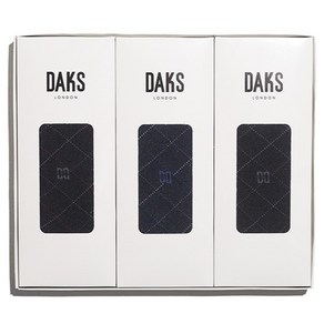 닥스 남성용 신사 장목 다이아 3족 양말 선물세트 + 쇼핑백