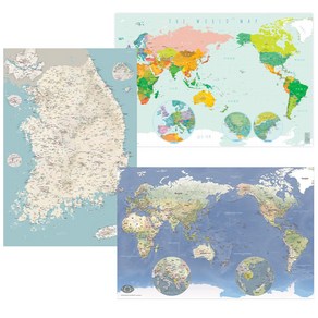 모티프맵 세계지도 투어리스트+ 챌린저 + 가볼지도 포스터 M