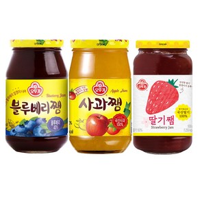 오뚜기 딸기쨈 500g + 블루베리쨈 500g + 사과쨈 500g, 1세트