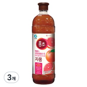 대상 청정원 홍초 자몽, 1.5L, 3개