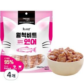 더캣 캣스토랑 월척비트 고양이 간식, 300g, 4개, 연어맛