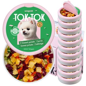 와그작 강아지 톡톡 미니 트릿, 30g, 12개, 혼합맛(고구마/자색고구마/당근/양배추)