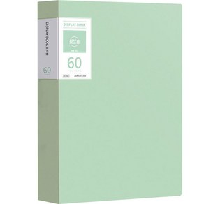 서류정리 A4 클리어파일 60p, 그린, 1개