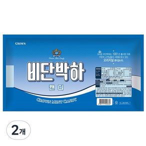 크라운 비단 박하 캔디, 740g, 2개