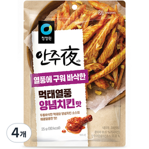 안주야 먹태열풍 양념치킨맛, 25g, 4개