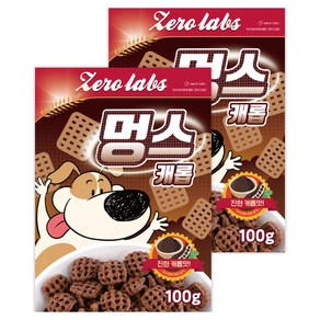 제로랩스 강아지용 시리얼 멍스, 캐롭 맛, 100g, 2개