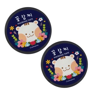 람찌네소품샵 꽃람찌 마스킹테이프 15mm x 10m, 혼합색상, 2개