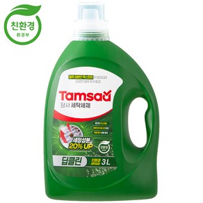 탐사 딥클린 세탁세제 세정성분 20% 강화 일반 드럼 겸용, 3L, 1개