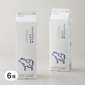 푸른초원 우유 1A, 900ml, 6개