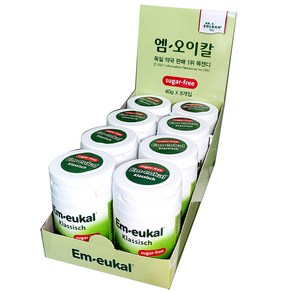 엠오이칼 클래식 무당 목캔디, 40g, 8개