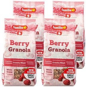 패밀리아 무슬리 베리 크런치, 500g, 4개