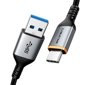 케이블타임 USB3.1 Gen1 C타입 USB3.0 고속충전 케이블 CA40, 1m, 혼합색상, 1개