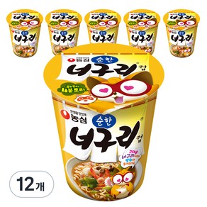 너구리 컵 순한맛 63g, 12개