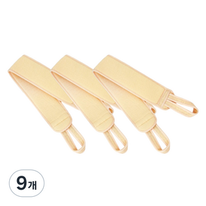 여비홈 저자극 때수건 때타올 등밀이 때타월, 옐로우, 9개, 1개입