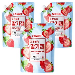 래미푸드 저온농축 딸기잼, 1kg, 3개
