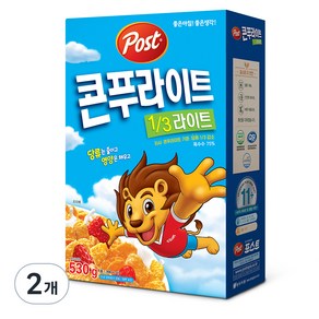 포스트 콘푸라이트1/3슈거라이트 시리얼, 530g, 2개